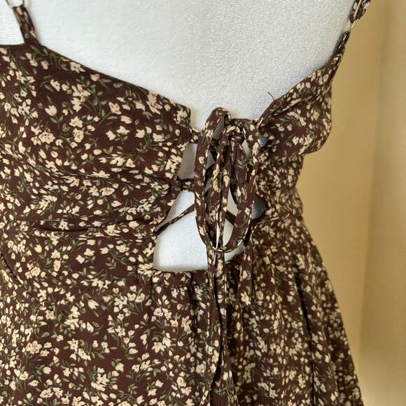 Papaya floral brown dress - Picture 4 of 8